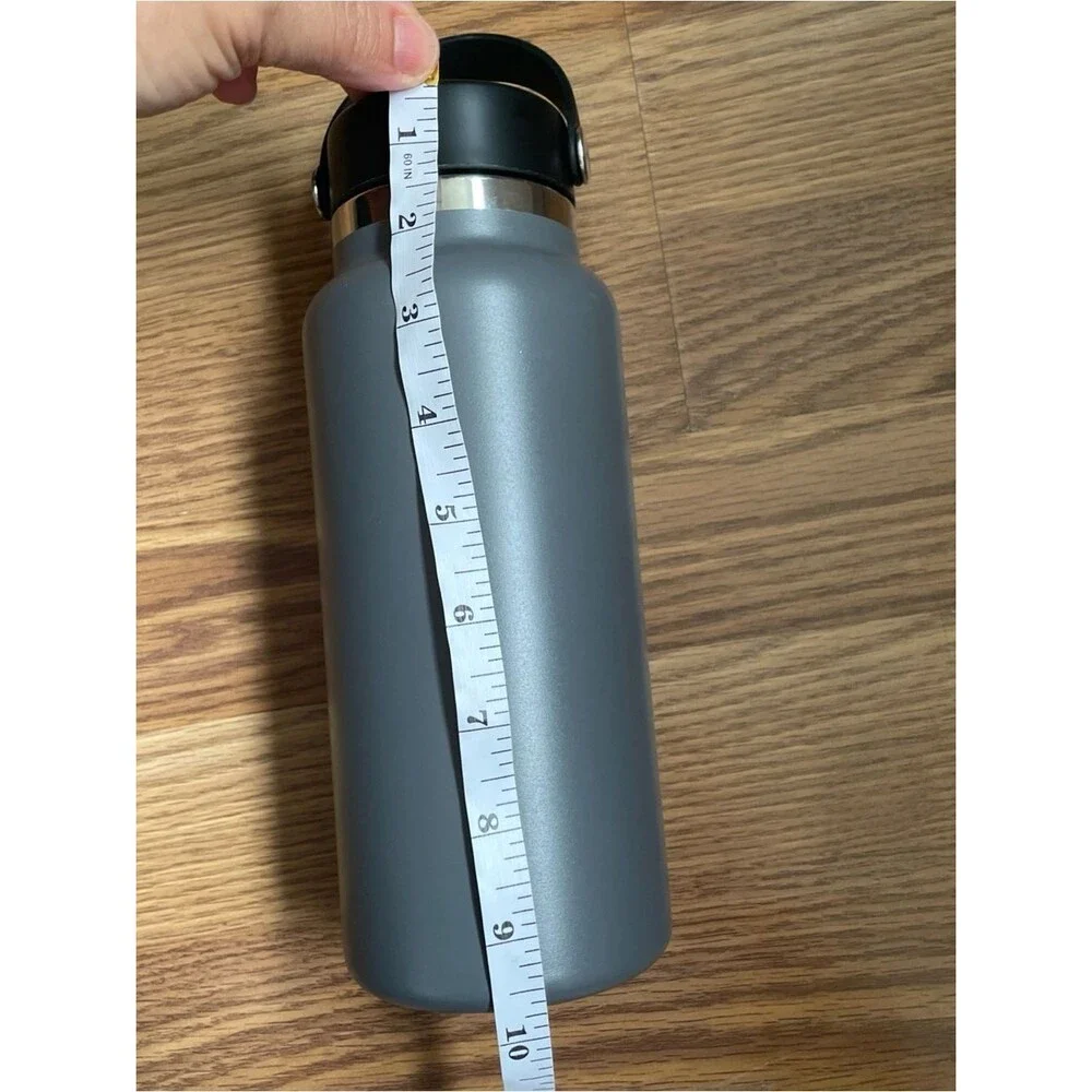 Hydro Flask 32oz Water Bottle Wide Mouth Flex Cap Insulated Stainless Stone Gray